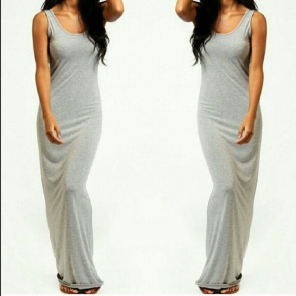 Soft Grey Maxi Dress