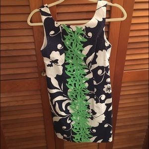 Lilly Pulitzer Delia Shift in Navy Johnny B size 0