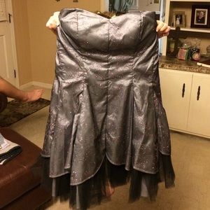 Silver homecoming dress