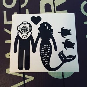 Brand New - Diver/Mermaid Vinyl Decal
