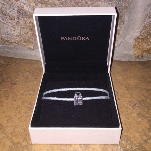 Pandora Light Blue Double Leather Bracelet