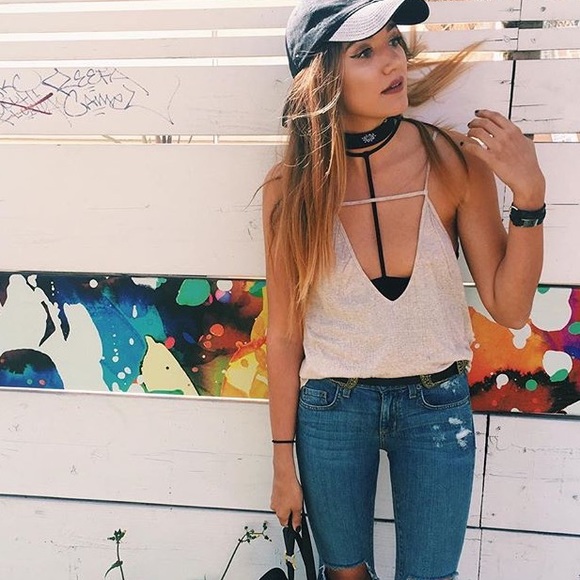 LF Tops - LF Emma & Sam Cream Tank
