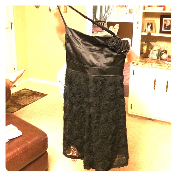 Black dress with halter top
