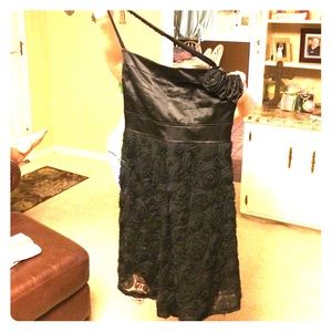 Black dress with halter top