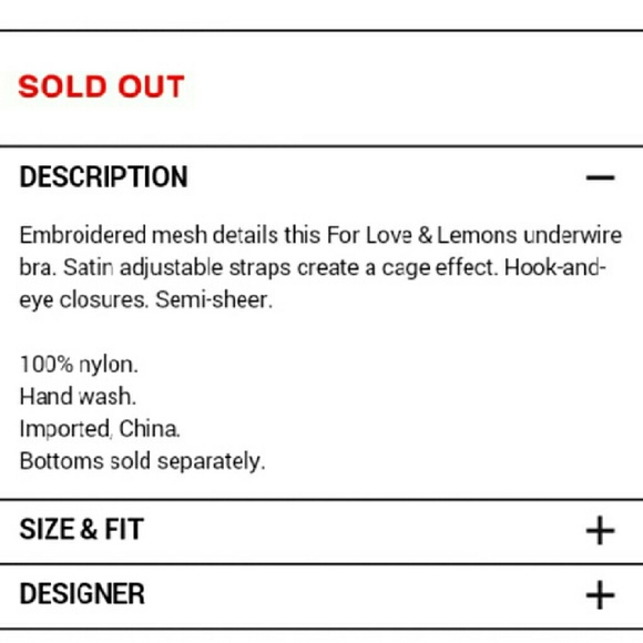 TRADED!! 💞🍋For Love and Lemons Cecile Bra - Picture 3 of 4