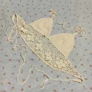 Crocheted Cropped Halter Top