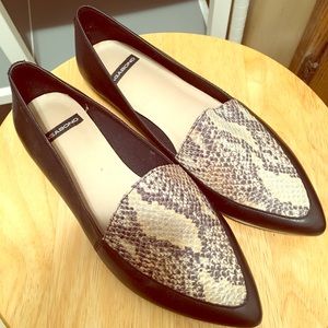 Vagabond real leather pointed slip-on flats