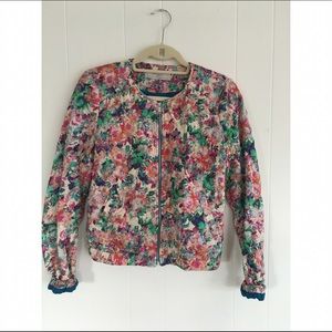 Zara - Tarafluc Floral Print Bomber Jacket