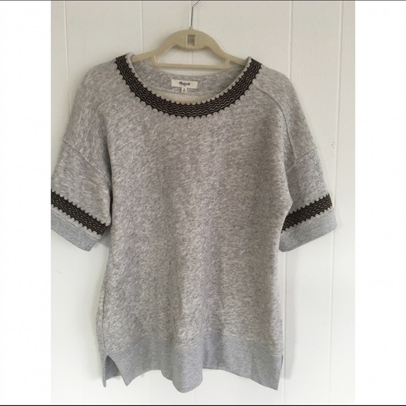 Madewell Sweatshirt Tee with Embroidary