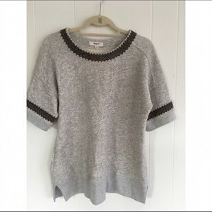 Madewell Sweatshirt Tee with Embroidary