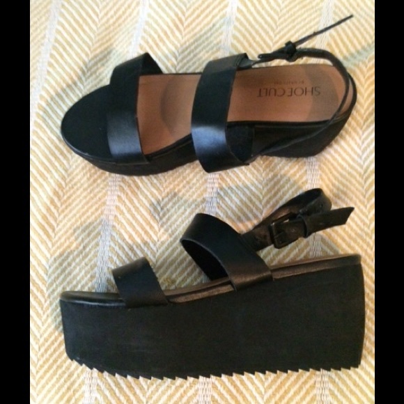 Shoe Cult Bianca Flatform - black
