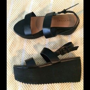 Shoe Cult Bianca Flatform - black