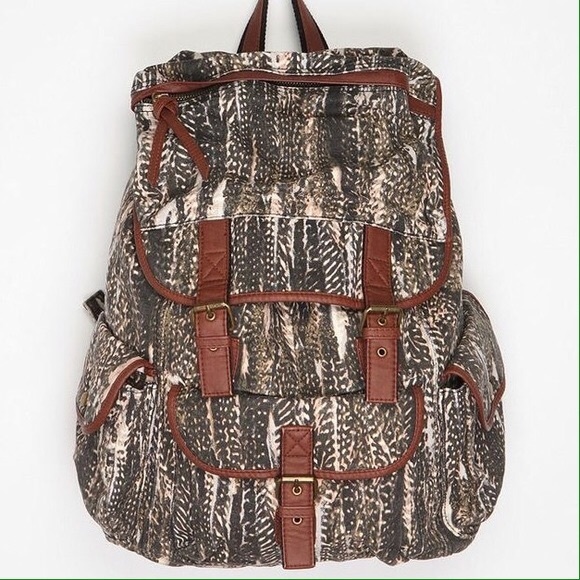 UrbanOutfitters Ecoté multicolored canvas backpack