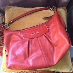 Orange Coach Tote