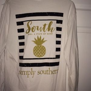 pineapple simply southern long sleeve shirt