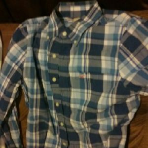 Mens hollister long sleeve button down shirt