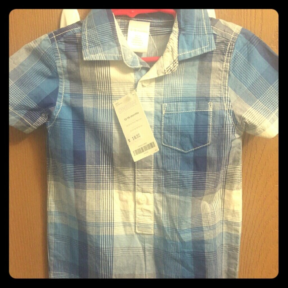 Blue Plaid Romper