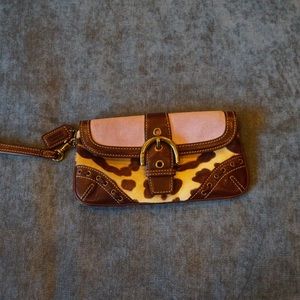 Genuine Coach Cow Hide Wristlet