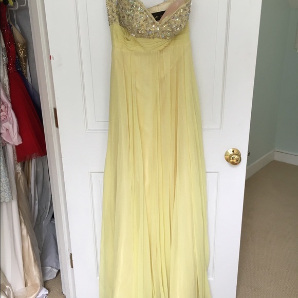 Jovani strapless prom dress