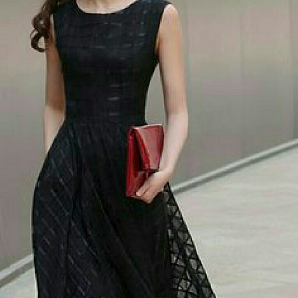 PRICE DROP Ocean Drive Black Organza/Chiffon Dress