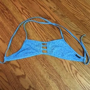 Jolyn misfit top. heather water blue