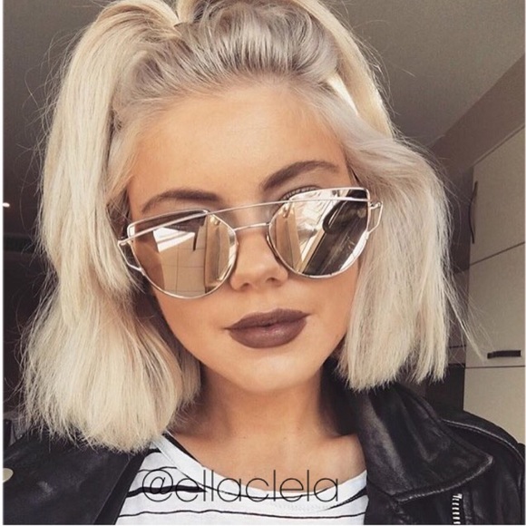 Accessories - Gold Mirrored Metal Frame Sunglasses