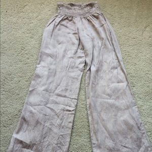 Bebe tan linen pants