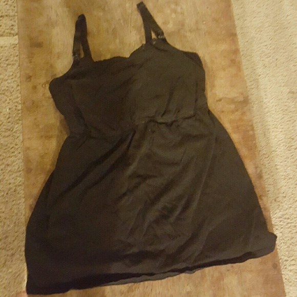 Black nursing tank top