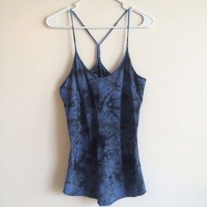Blue TieDie yoga tank