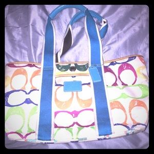 Coach multicolored tote bag