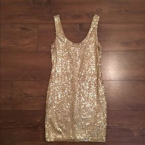 As U Wish gold sequin dress