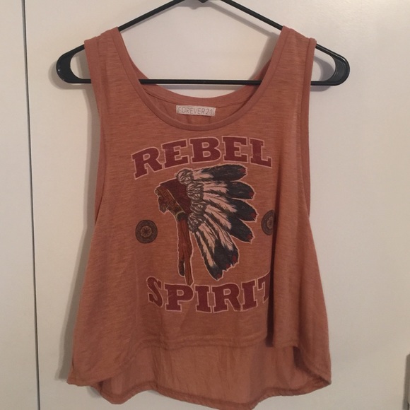 Forever 21 Tops - Rebel Spirit Crop Top Tank