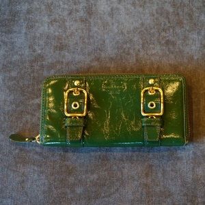 Genuine Green Patent Leather Coach Wallet