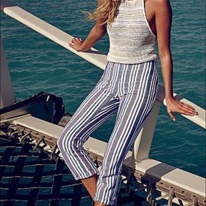 Amazing Free People Hi-Rise Striped Pants