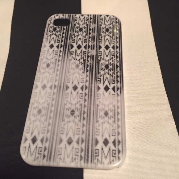 iPhone 4 black/white ombré case