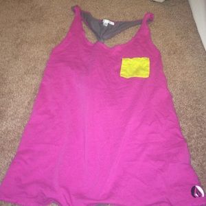 Pink grey and yellow tank