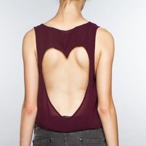 Brandy Melville Heart Cutout Tank