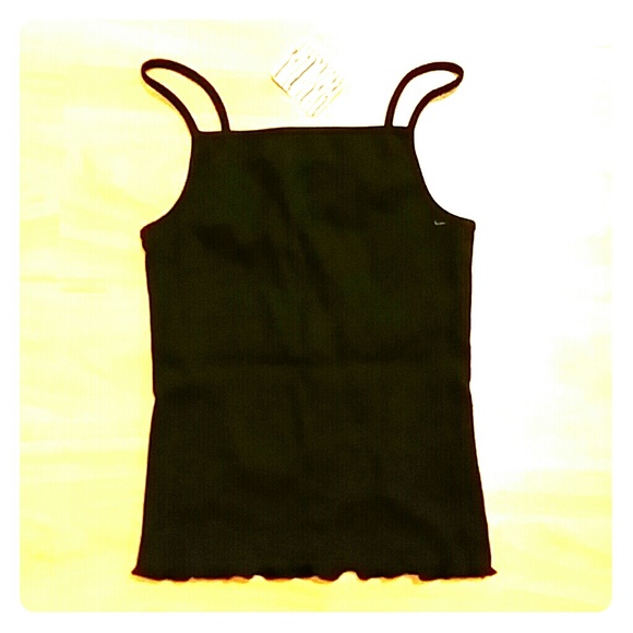 NWT Black spaghetti strap crop top