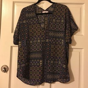 Patterned BoHo Top