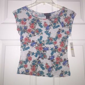 never worn tight fitting floral crop top