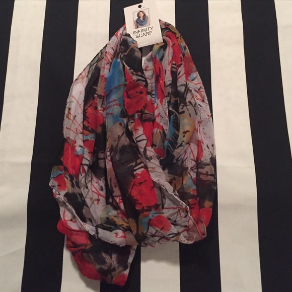 Multi color infinity scarf