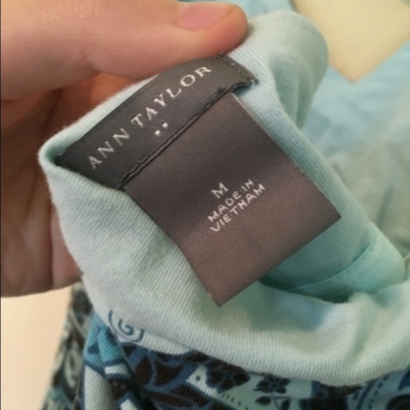 Ann Taylor Blue & Brown Floral Halter Top - Picture 3 of 4