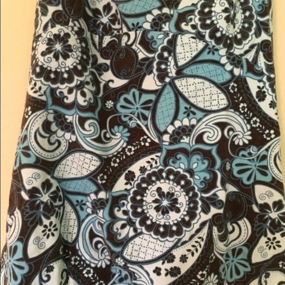 Ann Taylor Blue & Brown Floral Halter Top - Picture 4 of 4