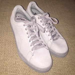 Gray Suede Pumas