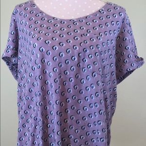 Anthropologie Lilka casual tee shirt Sz L purple