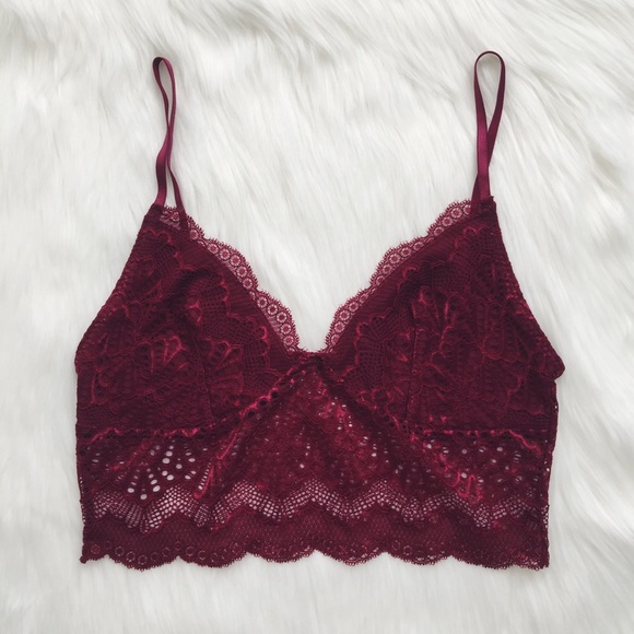 burgundy bralette crop top