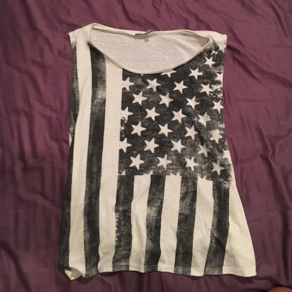 American flag muscle tee