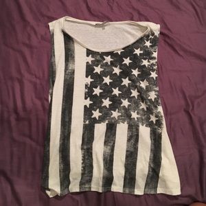 American flag muscle tee