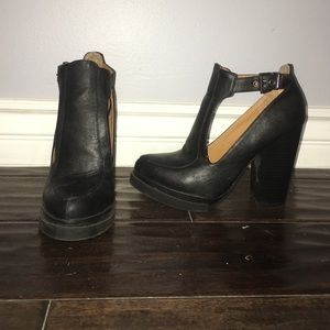 black ankle boots