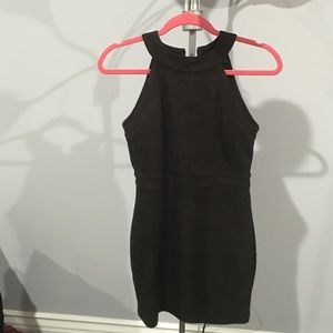 black suede dress